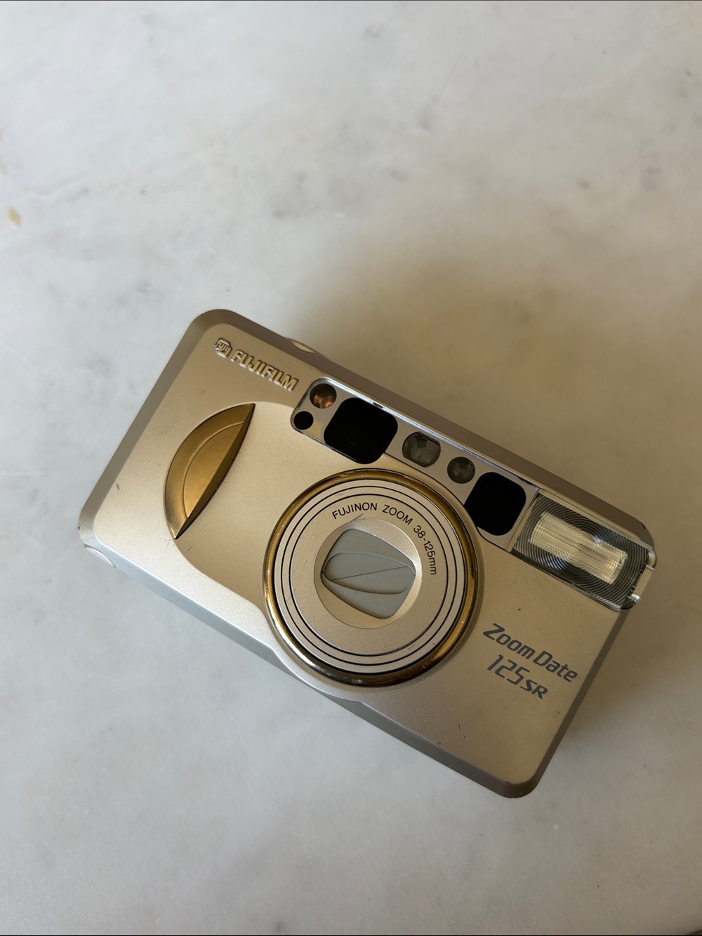 Fujifilm Zoom Date 125SR Compact Film Camera - Gold UNTESTED